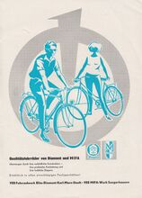 Gemeinsame Anzeige für Fahrräder von Diamant und Mifa, 1964.