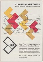 Werbeanzeige für die VVB Automobilbau, 1965.