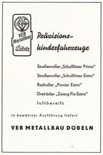 Anzeige zur Leipziger Frühjahrsmesse 1956.