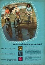 Gemeinsame Anzeige von Mifa, Diamant und Möve mit Angabe der nach der Sortimentsbereinigung produzierten Fahrradtypen, Juli 1961.