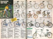 Fahrradsortiment im Genex-Katalog 1987.