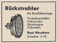 Anzeige, Oktober 1952.