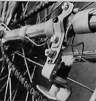 Selbstgebautes Bremslicht am Fahrrad.