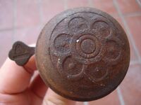 FAhrradklingel mit seltenem Motiv, Hersteller: ??, Gütezeichen '1' auf Drücker