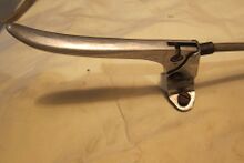 Bremsgriff für Seilzug-Stempelbremse Zeitraum: 195x bis etwa 1970 Verwendung: ? Material: Stahl, Aluminium Bemerkungen: breite Version