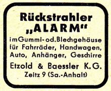 Anzeige, Januar 1954.