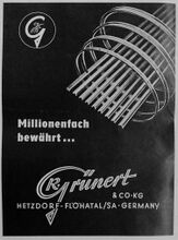 Anzeige mit den verschiedenen Felgenprofilen, 1956.