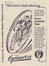 Anzeige zur Friedensfahrt 1960.