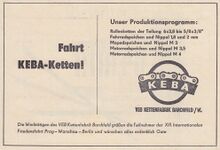 Anzeige zur Friedensfahrt 1960.