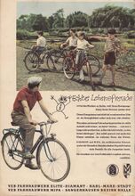 Gemeinsame Anzeige für Fahrräder von Diamant und Mifa, 1962.