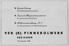 Anzeige, 1958 und 1959.