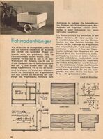 Bauanleitung für einen zweiachsigen Anhänger, aus: practic 1/1970