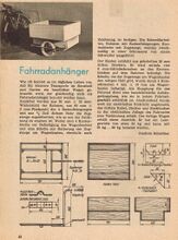 Bauanleitung für einen zweiachsigen Anhänger, in: practic 1/1970