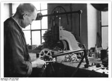 Montage der Tretlager, Januar 1950.