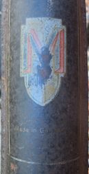 Zeitraum: 1950er Jahre, hier: 1958 Zu finden an: Modell S 1 E und S 1 D Art: Abziehbild Bemerkungen: mit Zusatz "Made in Germany", auf vorderem und hinterem Schutzblech aufgebracht