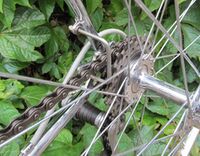 Spezialkettenfänger zur Erleichterung des Hinterradwechsels