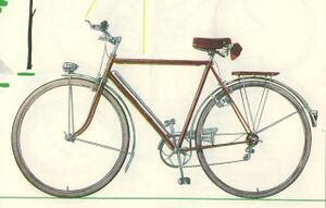 kolorierte Prospektabbildung des Modell 208 aus dem Jahre 1957