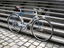 Diamant-Sportrad in Luxusausführung, Baujahr 1965. Zu dieser Zeit bereits mit dem neueren Gepäckträger, der am Hinterbausteg befestigt wurde.