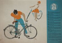 Prospektabbildung von 1959. Unklar ist, ob die Luxussporträder nach Änderung der Modellbezeichnung tatsächlich kurzzeitig noch mit dem freistehenden Gepäckträger - wie hier abgebildet - ausgeliefert wurde.