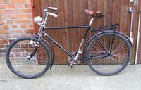 Beispiel eines von Edelgard aufgearbeiteten Vorkriegs-Fahrrades (Wittler), für 26"-Ballonreifen ausgelegt.