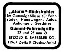 Anzeige, Oktober 1951.