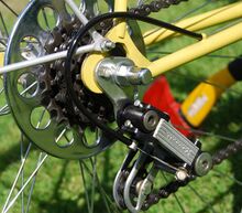 Modell SPECIAL Zeitraum: Ende 1980er Jahre Verwendung: Diamant Modell 35 706 / 35 707; 35 721 / 35 771; 35 109 / 35 164 Material: Aluminium, Kunststoff Bemerkungen: letzte Ausführung; Kettenleitrollen mit Aussparungen