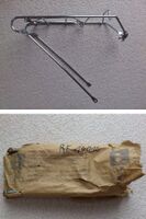 Klappradgepäckträger Zeitraum: 1980 bis 1990 Verwendung: Mifa Modell 904, Mifa Tourensporträder Hersteller: Mifa, Gerätebau Wiesa Material: Stahl, verchromt Bekannte Farben: verchromt Bemerkungen: Mit Klappbügel.