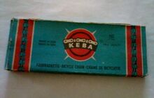 Hersteller: KEBA (als Betrieb des VEB Fahrzeug und Jagdwaffenwerk Suhl) Zeitraum: vrmtl. 1960er/1970er Jahre Gliederzahl: -- Bemerkungen: Standardkette, Exportartikel (Verpackung mehrsprachig bedruckt)