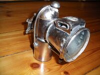 Karbidlampe von MEWA, Modell "Solid". Vrmtl. frühes Produkt von MEWA.