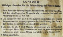 Bemerkungen: Hinweise zur Montage von KEBA-Ketten.