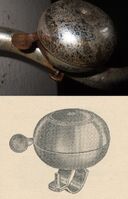 Zweiklangglocke, 50er Jahre, Hersteller: M Ruhla, verbaut an Tourenrädern