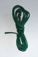 Zeitraum: 1980er Jahre Hersteller: ? Ummantelung: Gummi Farbe: grün Bemerkungen: Kleiner Querschnitt.