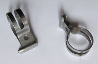 Zeitraum: vrmtl. Ende 50er bis mind. 1965 Hersteller: Möve Material: Stahl, vrmtl. verchromt Bemerkungen: Verwendung bei Möve-Fahrrädern (gesichert: 1959 bis 1961) und als Ersatz/Reparaturteil für abgebrochene Haltespitzen an Rennrahmen