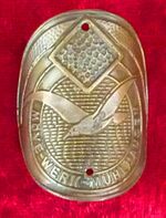 Zeitraum: ? Material: Messing, geprägt Nietabstand: Bemerkungen: ohne IFA-Logo