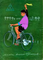 Werbeblatt für den MAW-Hilfsmotor, Vorderseite. 50er Jahre.