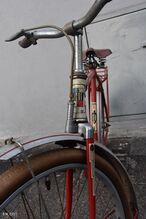 Bis auf die Dekore an Steuerkopf, Unter- und Sattelrohr ist das Fahrrad mit dem in der DDR angebotenen Modell 305 identisch.