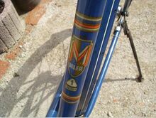 Detailansicht des Dekors am Sattelrohr.