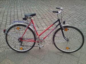 Dieses Fahrrad befindet sich weitestgehend im Auslieferungszustand, lediglich der Sattel ist nicht original. Auffällig sind die Pedale aus westdeutscher Fertigung sowie die abgerundeten Enden der Bremshebel. Unklar ist hierbei, ob es sich um ein in die BRD exportiertes Exemplar handelt, oder ob diese Veränderungen generell 1990 serienwirksam wurden.