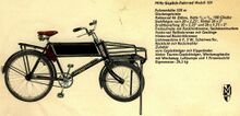 Gepäckfahrrad 20"/26", Modell 501 von Mifa, 1963.