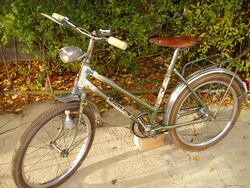 Referenz-Fahrrad (?) [========================================= Dieses Modell 401 von 1970 besitzt noch einen gemufften Rahmen. Schon im Katalog des folgenden Jahres wurde das Kinderfahrrad dann mit einer neuen Rahmenform gezeigt.