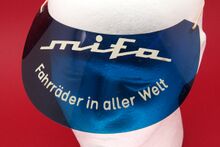 Sonnenblende "Fahrräder in aller Welt", Mifa-Werbeartikel vrmtl. 1960er Jahre.