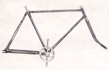 Der "Herren-Rahmen Modell 231" konnte auch als sog. Rahmenset erworben werden. Abbildung aus einem Werbeblatt um 1950.