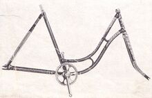 Der "Damen-Rahmen Modell 236" konnte auch als sog. Rahmenset erworben werden. Abbildung aus einem Werbeblatt um 1950.