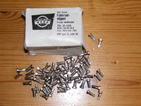 Speichennippel für 2mm-Speichen, kantiger Kopf, 80er Jahre