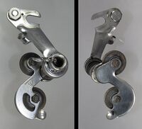 Zeitraum: 1954 - 1957 Verwendung: Diamant Rennräder, Diamant Luxus-Sporträder Material: Stahl (verchromt) Bemerkungen: erste Version; für 3/32"- und 1/8"-Kette