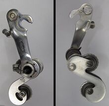 Zeitraum: 1957 bis 1958 Verwendung: Diamant Rennräder, Diamant Luxus-Sporträder Material: Stahl (verchromt) Bemerkungen: zweite Version; Konstruktion umfassend überarbeitet (mit Optimierung für vertikale Ausfallenden)