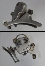 Zeitraum: 1955 bis 1957 Verwendung: Diamant Rennräder Material: Stahl (matt verchromt) Bemerkungen: mit einstellbaren Anschlag; Schriftzug auf der Kettenführung; aufgrund der geänderten Konstruktion der Kettenführung störanfällig