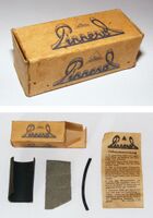 Pinnerol Flickzeug Zeitraum: 50er Jahre Hersteller: Pinnerol Material der Packung: Pappe Bemerkungen: vrmtl. Werkstatt-Packung,