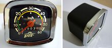 Tachometer Pit 80 Zeitraum: 1970er/1980er Jahre Hersteller: VEB Meßgerätewerk Beierfeld Material: Kunststoff, Glas, Stahlblech Kilometerzähler: 5-stellig Bemerkungen: mit "pit 80"-Logo; Skala bis 60km/h