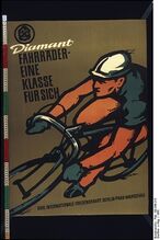 Diamant-Werbeplakat zur XVIII. Internationalen Friedensfahrt, 1965.